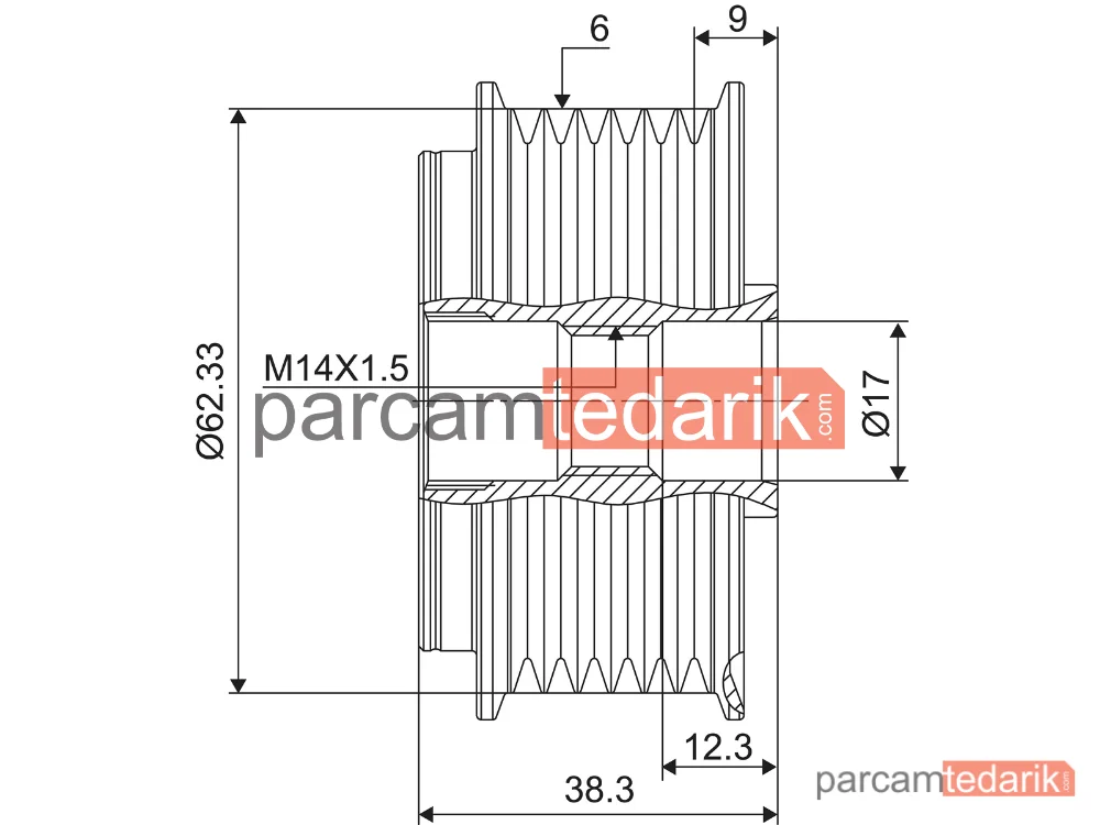 VALEO 588127 | Alternatör Kasnağı — Hyundai Sonata V, Kia Magentis II, Toyota Auris